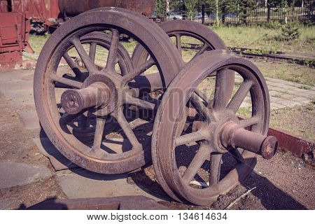 Old Railcar Wheelset