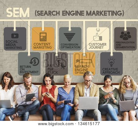 Search Engine Marketing Online Digital Concept