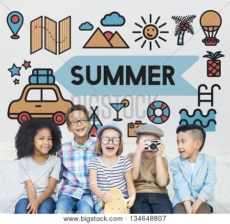 Summer Adventure Fun Beach Concept
