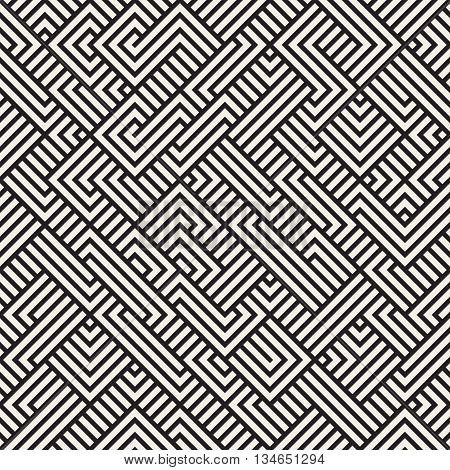 Vector Seamless Irregular Maze Geometric Pattern
