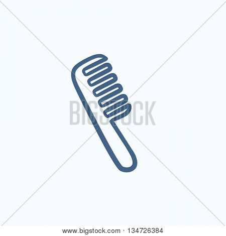 Comb vector sketch icon isolated on background. Hand drawn Comb icon. Comb sketch icon for infographic, website or app.