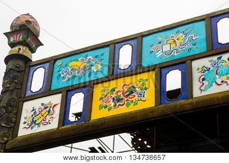 Old Fortress.a Fragment Of Decoration Of The Arch Of Entrance To The Fortress.hue, Vietnam
