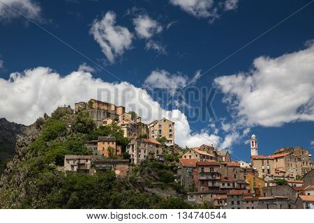 View of Corte, Corsica, France