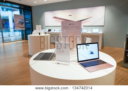 KUALA LUMPUR, MALAYSIA - MAY 09, 2016: electronics store in Suria KLCC. Suria KLCC is located in the Kuala Lumpur City Centre district. It is in the vicinity of the landmark the Petronas Towers.