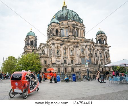 Berlin, Mitte - May 16 : Berlin Cathedral Church. German Berliner Dom. A famous landmark. May 16, 2016 in Berlin, Germany. 