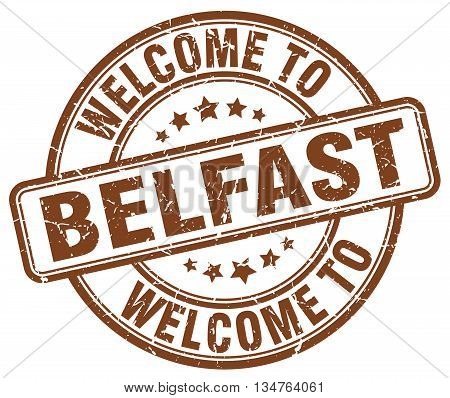 welcome to Belfast stamp. welcome to Belfast.