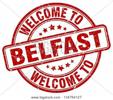 welcome to Belfast stamp. welcome to Belfast.