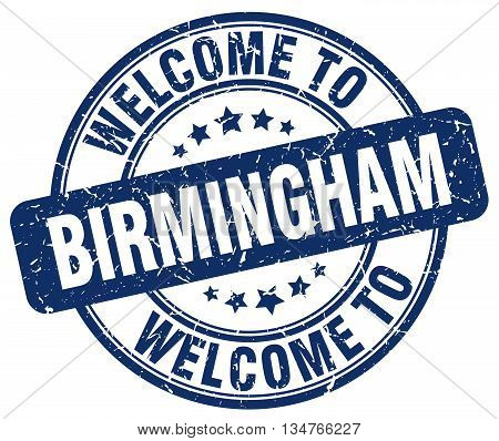 welcome to Birmingham stamp. welcome to Birmingham.