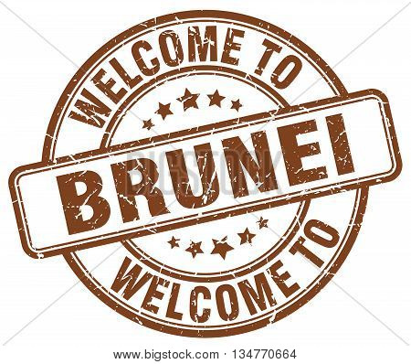 welcome to Brunei stamp. welcome to Brunei.
