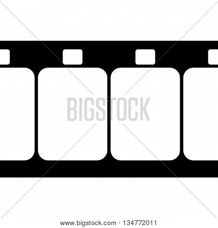 Vector Super 8 Film Strip Illustration on White Background. Abstract Film Strip design template. Film Strip Seamless Pattern.