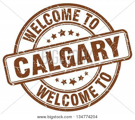 welcome to Calgary stamp. welcome to Calgary. vector