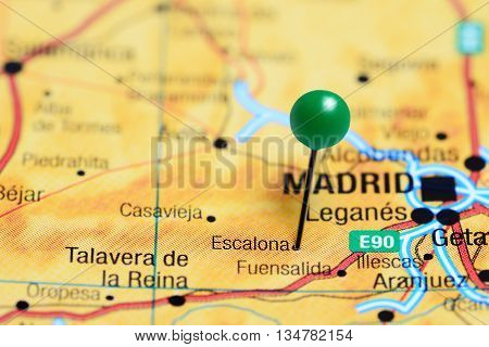 Escalona pinned on a map of Spain