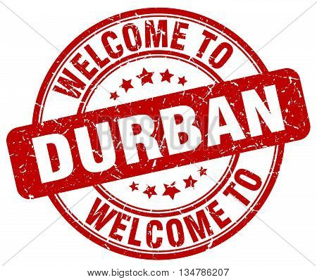 welcome to Durban stamp. welcome to Durban.