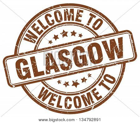 welcome to Glasgow stamp. welcome to Glasgow.