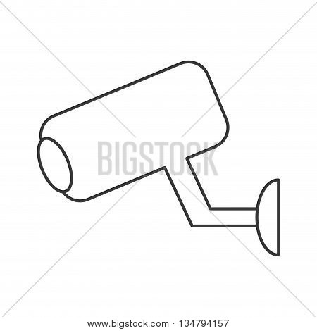 Security system representated by cctv camera design over white background