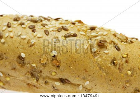 Bun With Beans Isolated On White