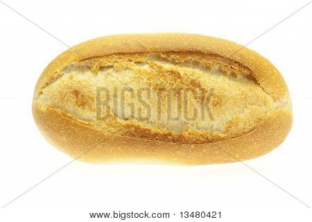 Bun With Beans Isolated On White