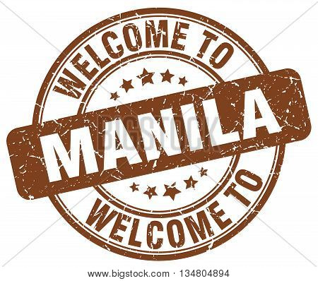 welcome to Manila stamp. welcome to Manila.