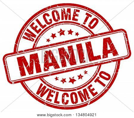welcome to Manila stamp. welcome to Manila.