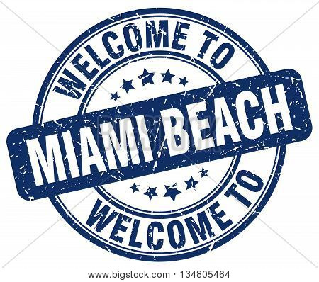 welcome to Miami Beach stamp. welcome to Miami Beach.