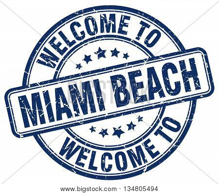 welcome to Miami Beach stamp. welcome to Miami Beach.