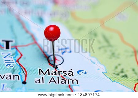 Marsa al Alam pinned on a map of Egypt