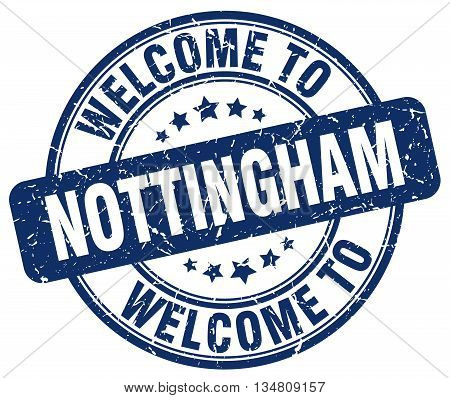 welcome to Nottingham stamp. welcome to Nottingham.