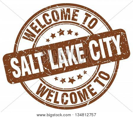 welcome to Salt Lake City stamp. welcome to Salt Lake City.