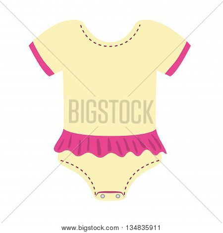Baby clothes represented by pijama  icon over flat and isolated background