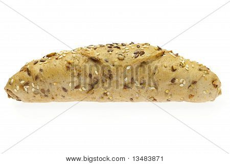 Bun With Beans Isolated On White