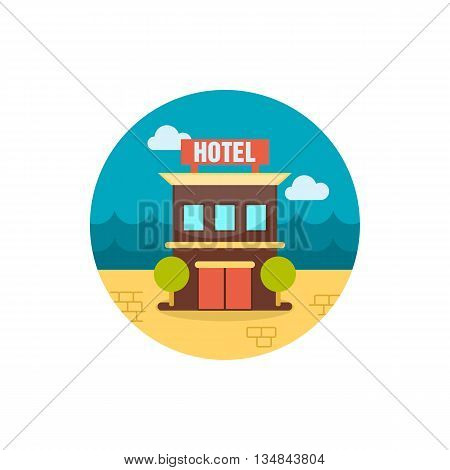 Hotel vector icon. Travel. Summer. Summertime. Holiday. Vacation eps 10