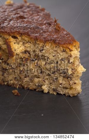 Banana Cake On Slate Surface