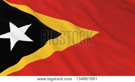 Timorese Flag Hd Background - Flag Of East Timor 3D Illustration