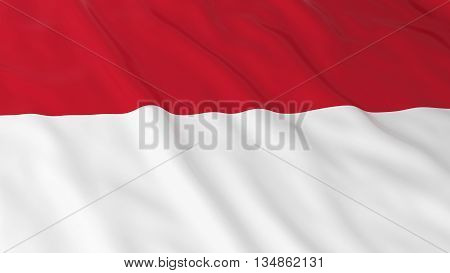 Monegasque / Indonesian Flag Hd Background - Flag Of Monaco / Indonesia 3D Illustration