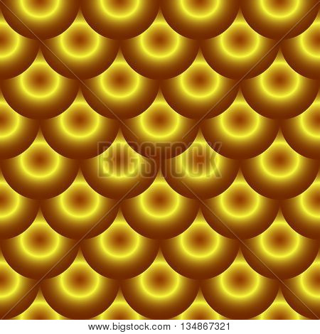 A template of golden circles, gradient type.