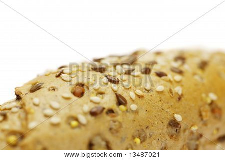 Bun With Beans Isolated On White