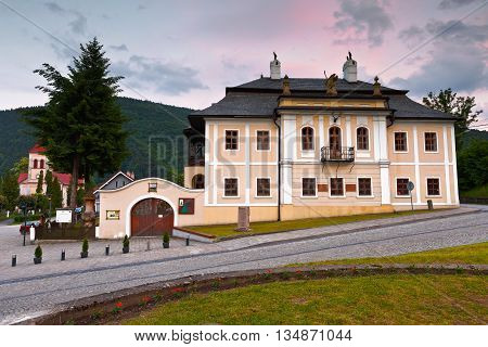 ORAVSKY PODZAMOK, SLOVAKIA - JUNE 10, 2016: Museum in the village of Oravsky Podzamok on June 10, 2016.