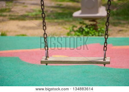 Outdoor playground in the park funny for child