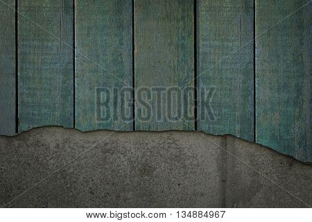 architecture texture broken wall with wood background