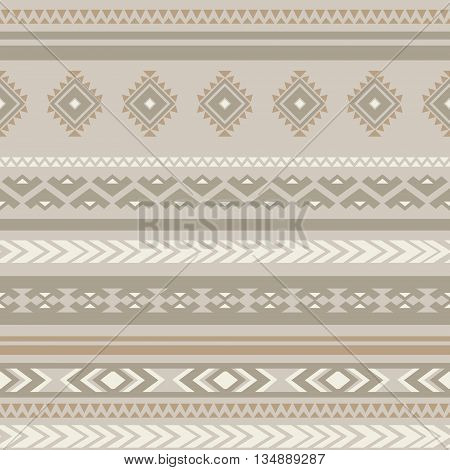 Seamless ethnic striped ornamental pattern . Vector background .