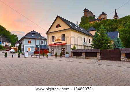 ORAVSKY PODZAMOK, SLOVAKIA - JUNE 10, 2016: View of Orava castle in northern Slovakia on June 10, 2016.