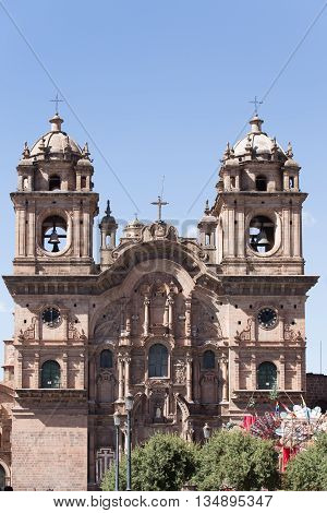 Spanish colonial cathedral in plaza de las armas, Cusco  Peru
