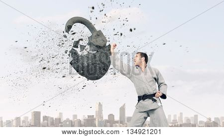 Krate man in action
