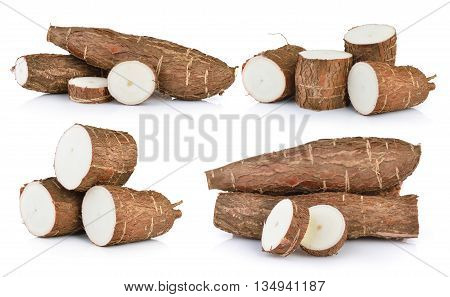 fresh Cassava isolated on a white background