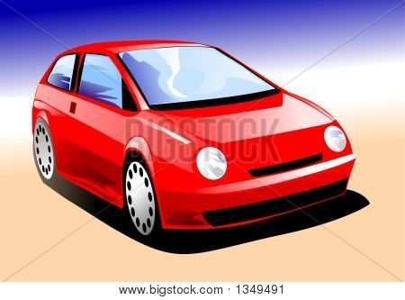 Small Red Car