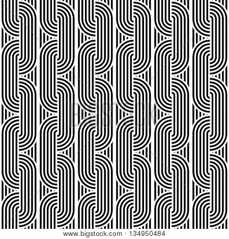 Design Seamless Monochrome Waving Pattern