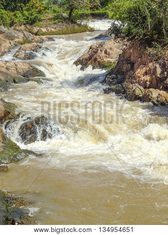 the Khone Phapheng Falls in southern Laos
