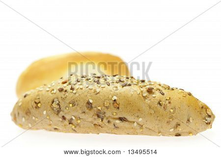 Bun With Beans Isolated On White