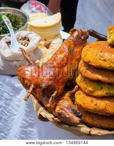 Fried Guinea Pig (Cuy) in Peru, South America