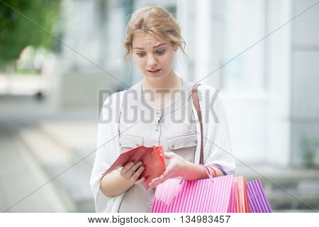 Out Of Cash, Lost Money, Being Broke Concept